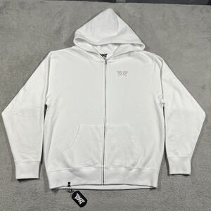 PXG Golf Hoodie Mens 2XL White Full Zip Sweatshirt Sweater Fleece